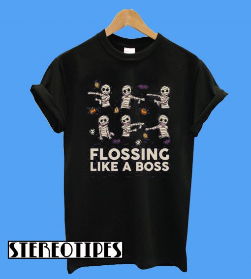 Floss Like A Boss Halloween Floss Mummy T-shirt