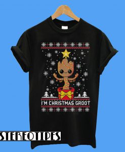 Guardians Of The Galaxy I'm Christmas Groot Ugly T-Shirt