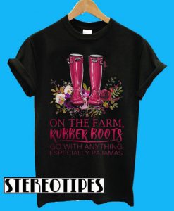 On The Farm Rubber Boots T-Shirt