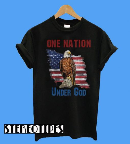 One Nation under God American Eagle Flag T-Shirt