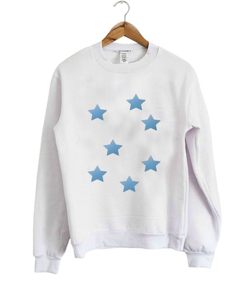 sweatshirt with stars on sleeves