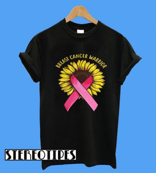 Sunflower Breast Cancer Warrior T-Shirt