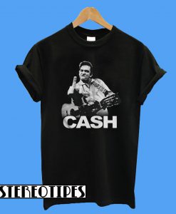 Johnny Cash Middle Finger Guitar T-Shirt