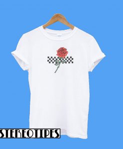 Rose and Checkered T-Shirt