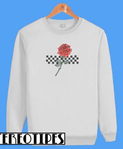 Rose and Checkered Sweatshirt