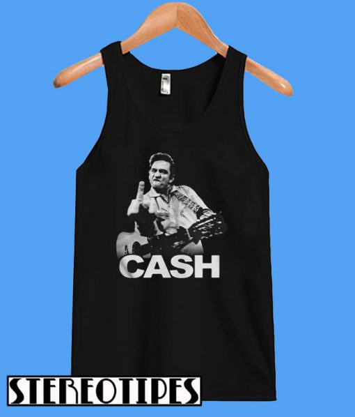 Johnny Cash Middle Finger Guitar Tanktop