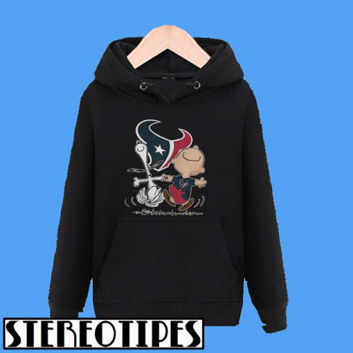 Charlie Brown and Snoopy Houston Texans Hoodie