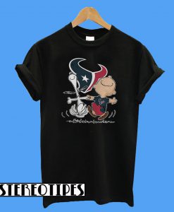 Charlie Brown and Snoopy Houston Texans T-Shirt