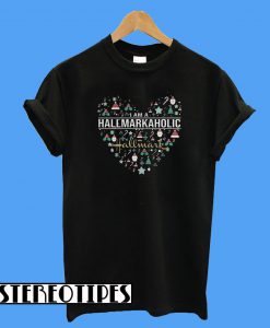 Christmas Heart I Am Hallmarkaholic T-Shirt