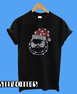 Christmas Rhinestone Jack Skellington with Santa Hat Classic T-Shirt