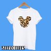 Mickey Mouse Head Leopard T-Shirt