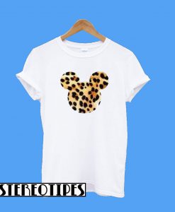 Mickey Mouse Head Leopard T-Shirt