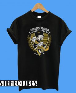 NHL Hockey Mickey Mouse Team Pittsburgh Penguins T-Shirt