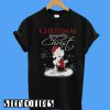 Snoopy And Charlie Brown Christmas Begins With Christ T-Shirt