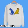 Abba Blue and Yellow Cat Sweatshirt