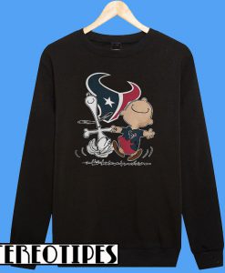 Charlie Brown and Snoopy Houston Texans Sweatshirt