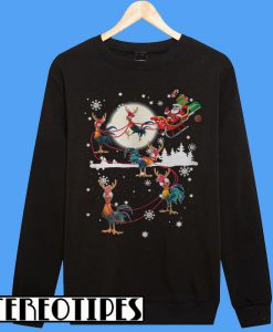 Christmas chicken hei hei and Santa Claus Sweatshirt