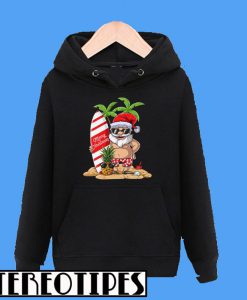 Christmas in July Santa Hawaiian Surfing Hoodie