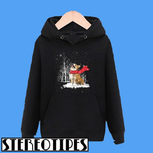 Corgi Loves Snow Dog Lovers Hoodie