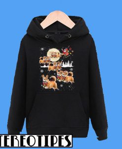 Corgis Reindeer Christmas Dog Lovers Hoodie