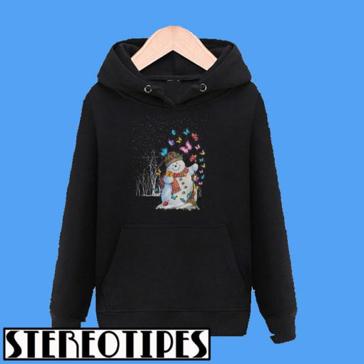 Snowman Butterfly Christmas Hoodie