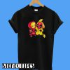 Baby Pikachu Pokemon and Deadpool T-Shirt