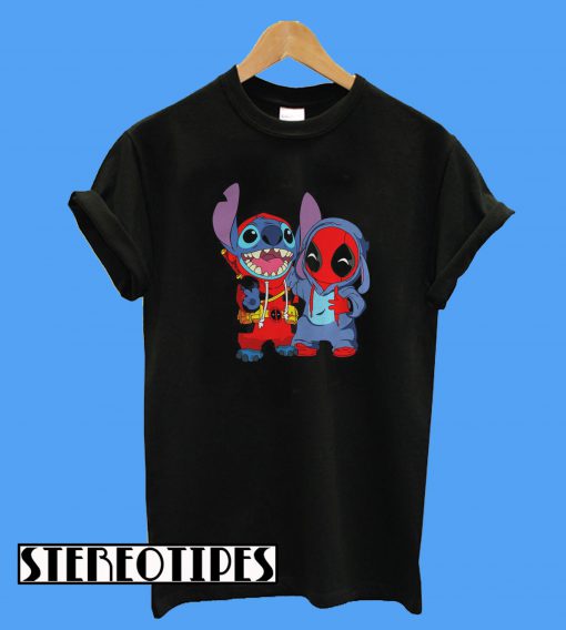 Baby Deadpool and Stitch T-Shirt