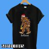 Bigfoot Santa Believe Christmas T-Shirt