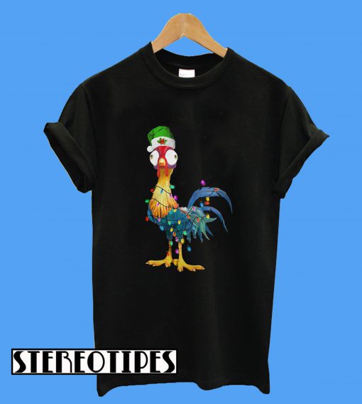 Chicken Hei Hei light Christmas T-Shirt