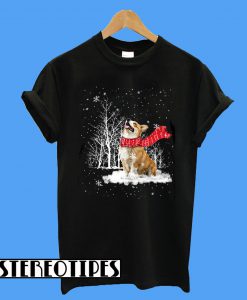 Corgi Loves Snow Dog Lovers T-Shirt