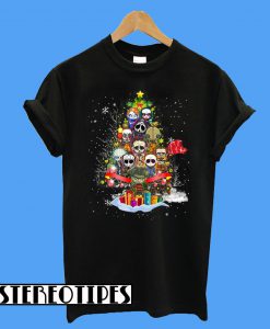 Horror Characters Chibi Christmas Tree T-Shirt