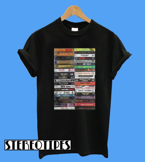 Old School Hip Hop Cassette Tape T-Shirt
