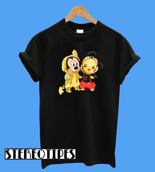 Pikachu And Mickey Mouse T-Shirt