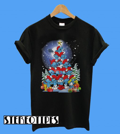 Smurfs Tree Ugly Christmas T-Shirt