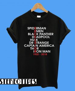 Stan Lee Excelsior 1922 2018 Heroes T-Shirt