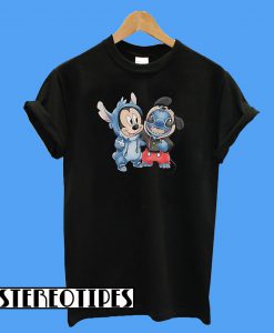Baby Stitch and Mickey Mouse T-Shirt