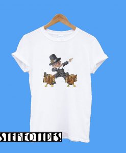 Thanksgiving Dabbing Boy Turkey T-Shirt