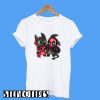 Toothless Wrong Stitch And Deadpool T-Shirt