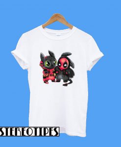 Toothless Wrong Stitch And Deadpool T-Shirt
