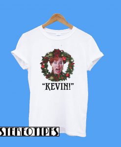 Top Christmas Wreath Home Alone Kevin Scream T-Shirt