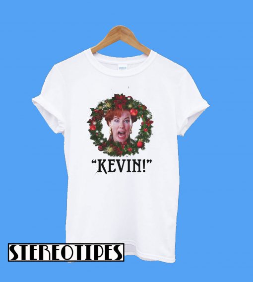 Top Christmas Wreath Home Alone Kevin Scream T-Shirt