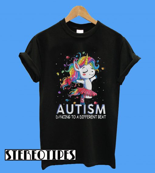 Unicorn Autism Dancing To a Different Beat T-Shirt