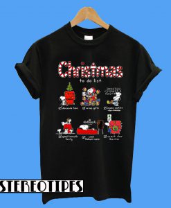 Snoopy Christmas To Do List Hallmark Channel T-Shirt