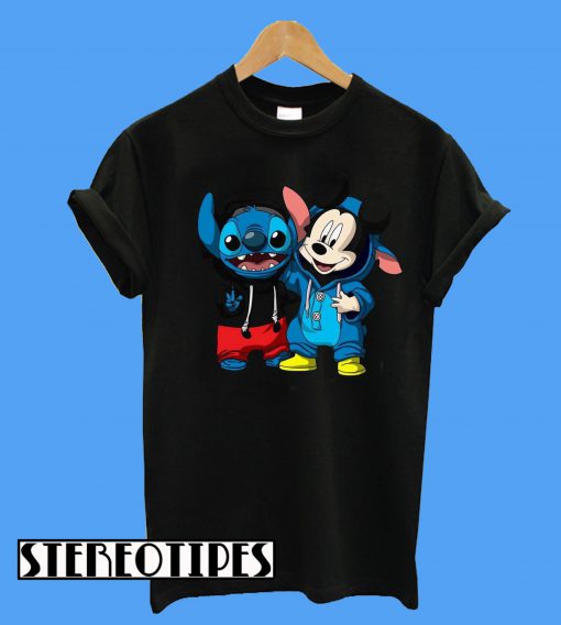 Baby Stitch and Mickey Mouse T-Shirt