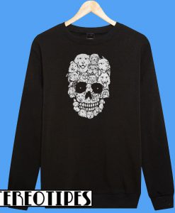 Dogs Stacked Into Skull Sweatshirt