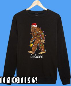 Bigfoot Santa Believe Christmas Sweatshirt