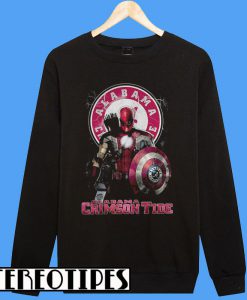 Captain Deadpool Spiderman Alabama Crimson Tide Sweatshirt