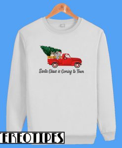 Cat Santa Claus Is Coming Cat Lovers Sweatshirt