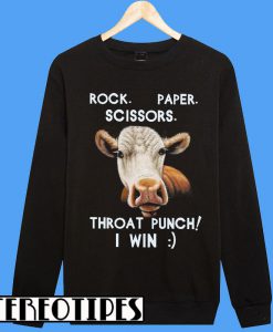 Cow Lovers Throat Punch I Win Sweatshirt