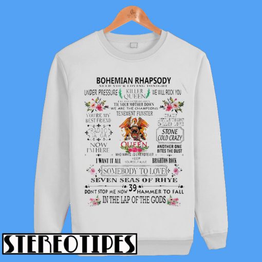 Featuring Freddie Bohemian Rhapsody Need Your Loving Tonight Sweatshirt